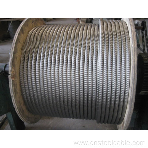 7X19 Dia.2mm to 16mm Galvanized steel wire rope